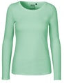 Dames T-shirt Neutral Long Sleeve Dusty Mint